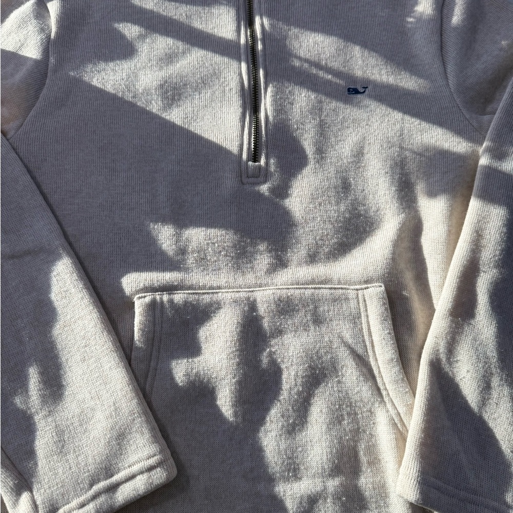 Vineyard Vines Light Beige Zip-Up Sweater